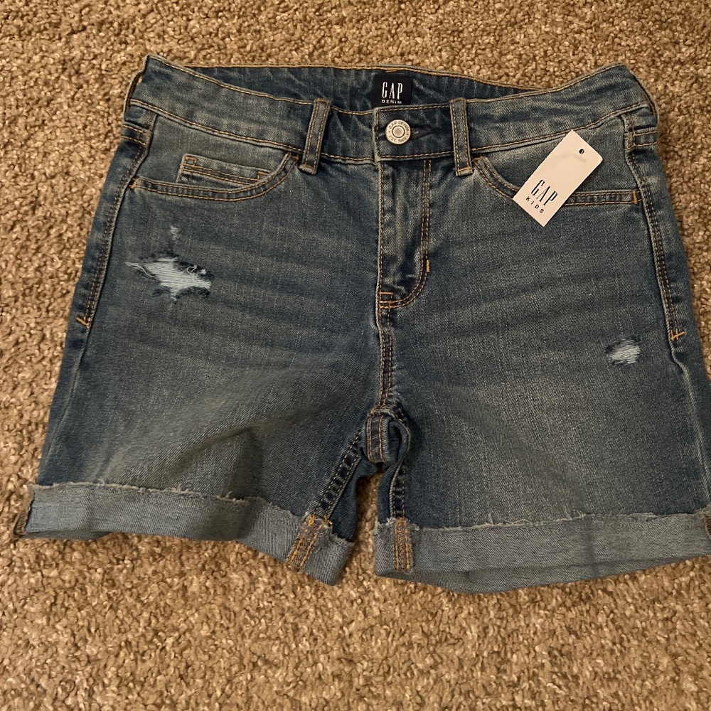 NWT Gap Girls midi denim shorts size 12